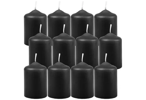HS Candle Stumpenkerze aus Wachs (12-tlg., Dekolicht), Ø4xH6 cm Teelichtgröße, 7h Brenndauer je Kerze, Wachsmischung