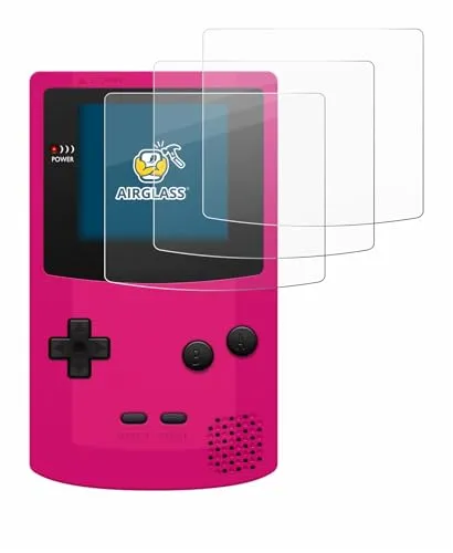 BROTECT 6 Stück Schutzglas für Nintendo Gameboy Color Schutzfolie Panzer Folie Glas Displayschutz Made in Germany [Kratzfest 9H, Anti-Fingerprint]