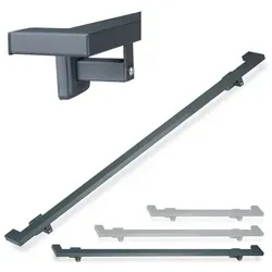 Relaxdays Handlauf eckig 200 cm - Modernes Treppengeländer - Handlauf für Innen aus verzinktem Stahl, matt-anthrazit, bietet festen Halt und einfache Montage - Ideal für moderne Architektur und sichere Treppenführung.