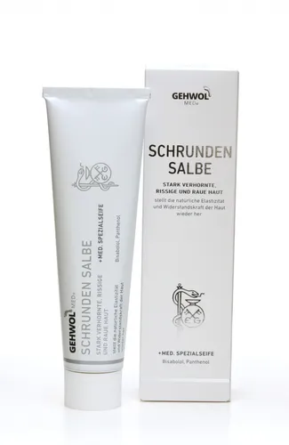 GEHWOL med Schrundensalbe 125ml - Hochwertige Creme für trockene und rissige Füße, ideal zur Pflege und Unterstützung der Haut. Perfekt für die tägliche Anwendung und sorgt für spürbare Verbesserungen.