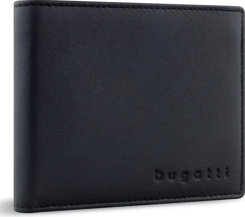 bugatti Lima Geldbörse Herren aus Leder mit RFID-Schutz - Herren-Geldbörse im Querformat, handgefertigt aus hochwertigem Rindsleder, mit RFID-Schutz gegen Datendiebstahl und viel Platz für Scheine und Karten.