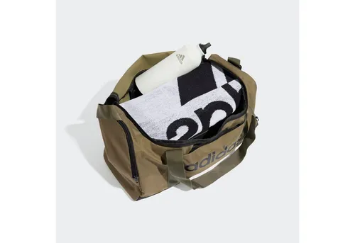adidas Performance Sporttasche LINEAR DUFFEL S, Olive Strata / Black - Sporttasche aus 100% Polyester, ideal für Sport und Freizeit, pflegeleicht und stylish in Olive Strata / Black.