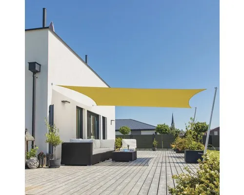 Sonnensegel Cannes Rechteck 2x3m gelb - Hochwertiges rechteckiges Sonnensegel aus strapazierfähigem Polyester, ideal für den Außenbereich. Bietet zuverlässigen Schutz vor Sonnenstrahlen und wertet jeden Garten auf.