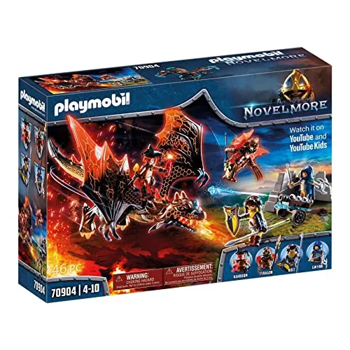 Playmobil Novelmore - Drachenattacke (70904) - Figuren, spannendes Drachenabenteuer für Kinder ab 3 Jahren, fördert Kreativität und Fantasie.