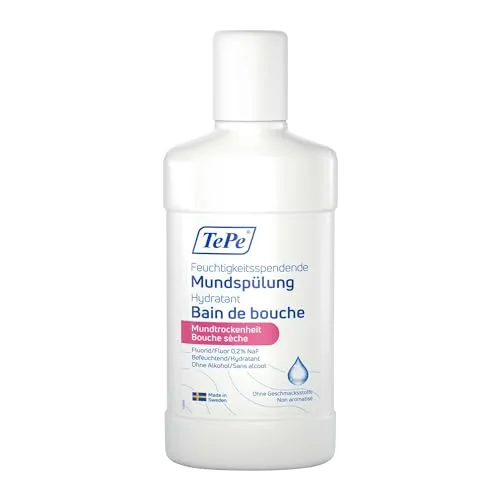 TePe feuchtigkeitsspend. Mundwasser ohne Geschmack 500 ml - Mundspülungen - Effektive Feuchtigkeitspflege für den Mundraum ohne Geschmack, ideal für empfindliche Nutzer.