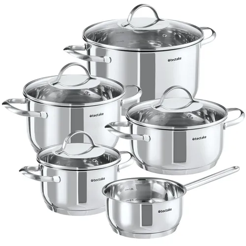 Kochtopfset Bologna II 9-tlg. für Induktion - Edelstahl Topfset, robust und glänzend, ideal für alle Herdarten inklusive Induktion, perfekt für kreative Kochabenteuer in Ihrer Küche.