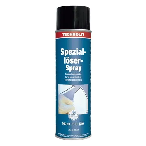 TECHNOLIT Speziallöser-Spray 500ml - Autopflege & Motorradpflege: Kraftvoller Graffitientferner und Aufkleberentferner für müheloses Lösen von Farben, Teer und Baumharz auf harten Oberflächen.