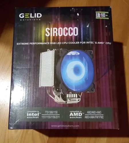 Gelid Solutions Sirocco RGB CPU Kühler AMD +Intel Sockel☆NEU☆ (C8)