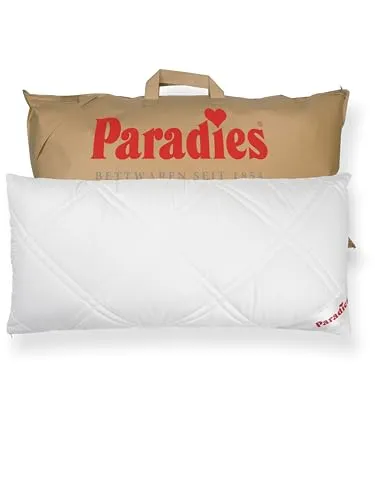 Paradies Kopfkissen Softy Top Plus Bio - Hochwertige Unterstützung für erholsamen Schlaf - Kissen mit fester Stützkraft, gefüllt mit veganen Softys® Faserbällchen und Bezug aus Bio-Baumwolle mit Aloe Vera für zusätzliche Weichheit. Ideal für Rückenschläfer und Seitenschläfer.