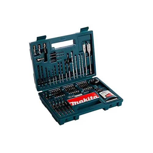 Makita B-53811 100teilig Bohrer- und Bit-Sortiment - Werkzeug-Sets mit 100 hochwertigen Bohrern und Bits, ideal für alle Heimwerkerprojekte und vielseitige Anwendungen.