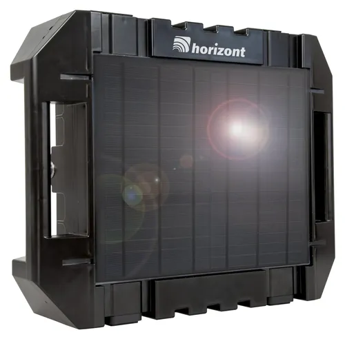 horizont Solar Weidezaungerät 12 V ranger ® AS1800SC mit Solarpanel - Robustes Solar-Weidezaungerät für Zaunlängen bis 14 km, ideal für Landwirte und Tierhalter. Unabhängig von Stromquellen, mit leistungsstarkem 12 Ah Akku und einfacher Handhabung. Wetterfest und langlebig.