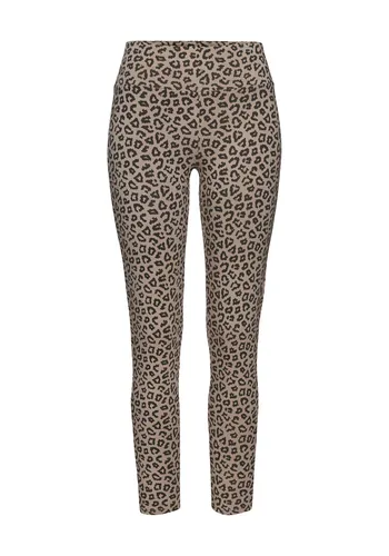 Lascana Sweatleggings im Leo-Print - Leggings mit breitem Komfortbund, ideal für Loungewear. Aus elastischer Baumwolle für einen angenehmen Tragekomfort.