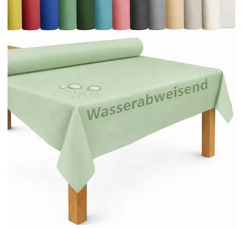 DecoHomeTextil Tischdecke Rolle Vliesstoff wasserabweisend - Praktische Tischdecke aus 100% Polypropylen, strapazierfähig und leicht zuschneidbar. Ideal für Innen- und Außenbereiche, perfekt für Feiern und Events. Reißfest und geruchsneutral, mehrfach verwendbar und farbecht.