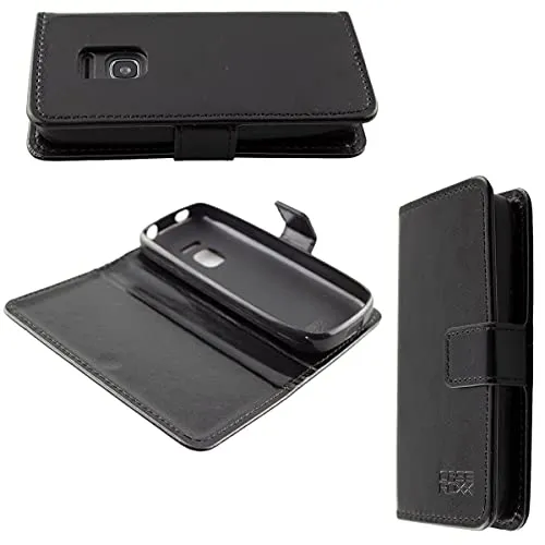 caseroxx Bookstyle Handytasche für Nokia 225 4G (2020) in schwarz – Klapphülle mit Kreditkartenfächern, Magnetverschluss, Standfunktion & Rundumschutz für Display und Gehäuse