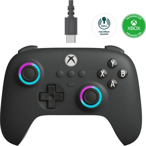 8BitDo Controller Ultimate C - Dunkelgrau für Xbox und PC - Gaming Controller für Xbox Serie X|S, Xbox One und PC. Mit interaktiven RGB-Joysticks, verbesserter Griffigkeit und 1 Monat Game Pass Ultimate.