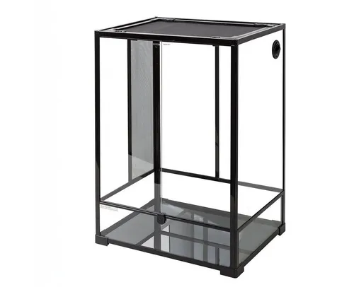 ReptiZoo Terrarium 91,5 x 46 x 90 cm - Hochwertiges Glas-Terrarium mit Schwenktüre, ideal für Reptilien. Mit einzigartiger Belüftung, erhöhtem Bodenrahmen und integrierten Kabelöffnungen. Perfekt für eine artgerechte Haltung und einfaches Handling.