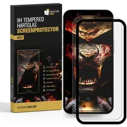 5x 9H Panzerglas für iPhone 14 matt Anti-Reflex entspiegelt mit Montagerahmen echtes Tempered Glass Panzerfolie Displayschutz Schutzglas Schutzfolie Screen-Protector