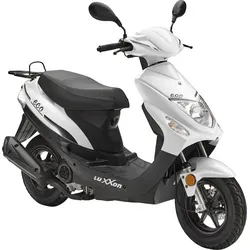 Luxxon Motorroller ECO 49,6 ccm, 45 km/h, Euro 5 - Sportlich und effizient - Motorroller, ideal für Stadtfahrten mit nur 2,2 l/100 km Verbrauch und Euro 5 Schadstoffklasse, ausgestattet mit Automatikgetriebe und sportlichem Design.