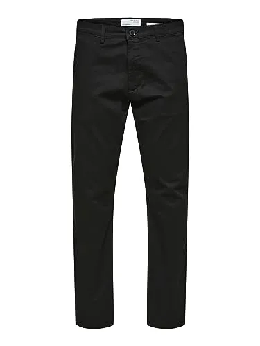 SELECTED HOMME Chinohose "SLH175-SLIM NEW MILES FLEX PANT NOOS", Gr. 33 - Länge 34 - Wanderhosen mit schmaler Beinform und normaler Leibhöhe. Vielseitig kombinierbar und pflegeleicht dank widerstandsfähigem Webstoff – ideal für modische Abenteuer.