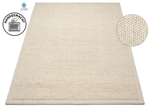 Wollteppich OTTO HOME "Wolly Rahmen" handgewebt, 60x90cm, weiß - Hochwertiger Wollteppich "Wolly Rahmen" von OTTO HOME, ideal für stilvolle Wohnräume. Handgewebt und strapazierfähig, sorgt er für eine gemütliche Atmosphäre und ist pflegeleicht. Maße: 60x90 cm, Höhe: 14 mm.