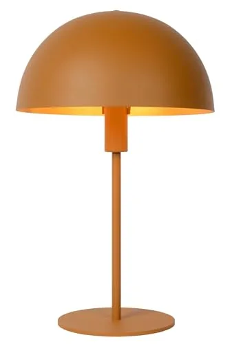 LUCIDE SIEMON Tischlampe - Ockergelb - Ø 25 cm - Tischlampe aus Stahl mit Ø 25 cm, ideal für LED-Lichtquellen. Praktischer An-/Ausschalter am Kabel für einfachen Bedienkomfort.