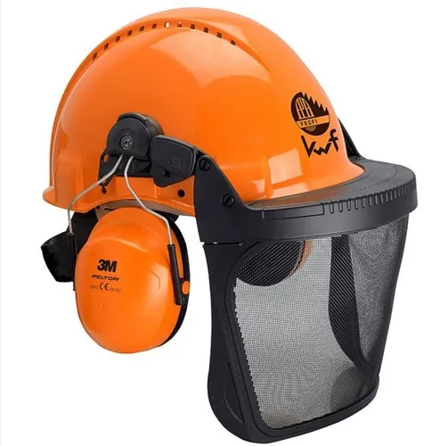 3M G3000M Schutzhelm für Waldarbeiter - orange - Sicherheitshelm mit integriertem Gehörschutz, ideal für Forstarbeiten. Leicht und komfortabel bis Kopfgröße 62, für höchste Sicherheit im Wald.