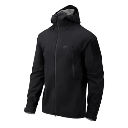 Helikon-Tex SQUALL Hardshell Jacket - TorrentStretch - Black - Funktionsjacke mit 30.000 mm Wassersäule und hoher Atmungsaktivität, ideal für Outdoor-Aktivitäten bei jedem Wetter.