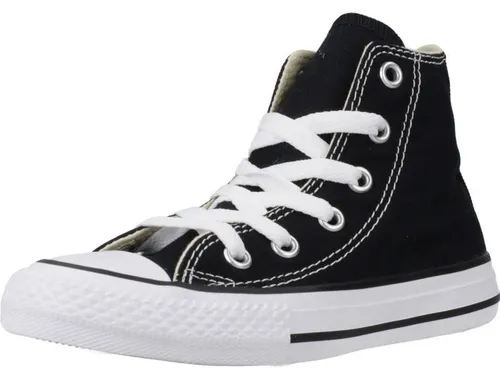 Converse Kinder Chuck Taylor Hi Sneaker schwarz 32 EU - Sneaker für Kinder im retro Stil, knöchelhoch mit robustem Canvas-Obermaterial und runder Schuhspitze – ideal für aktive Kids.
