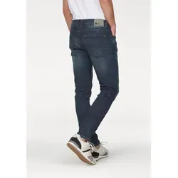 TOM TAILOR Denim Slim-fit-Jeans PIERS - Modische Jeans in Blau - Stylische Slim-fit-Jeans mit niedriger Leibhöhe und elastischem Denim für optimalen Tragekomfort. Ideal für den täglichen Einsatz und vielseitig kombinierbar.