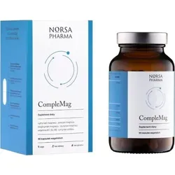 Norsa Pharma CompleMag 90 Kapseln – Hochwertige Magnesiumkombination - CompleMag 90 Kapseln – effektive Nahrungsergänzung mit vier organischen Magnesiumquellen und B-Vitaminen für täglichen Energiehaushalt und Unterstützung des Nervensystems. Frei von Aromen und Farbstoffen.