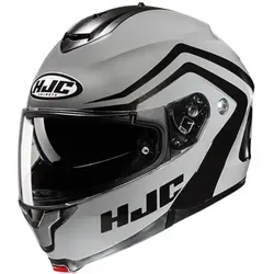HJC C91N Nepos Klapphelm M - Grau-Schwarz - Motorradhelm für alle Jahreszeiten, mit kratzfestem Visier und optimaler Belüftung. Inklusive Aufbewahrungstasche und Schnellwechselvisier für höchsten Komfort.