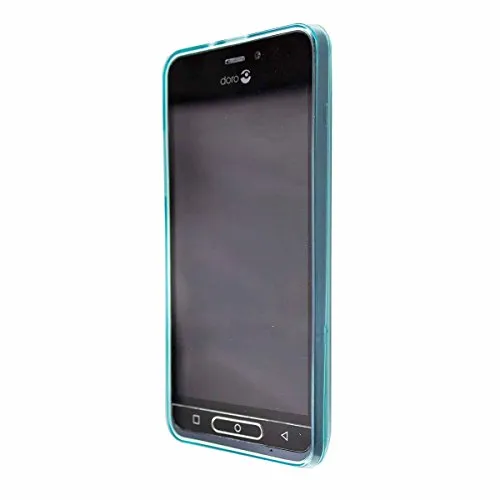 caseroxx Schutzhülle für Doro 8035 in blau – Flexibles TPU-Case aus stoßfestem Gummi, passgenaue Handy-Tasche mit Kantenschutz & rutschfestem Grip
