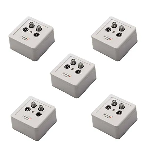 Premium X 5X PX4 Satdose - 4-Fach Enddose für TV, SAT und Radio, optimale Empfangsqualität und einfache Montage