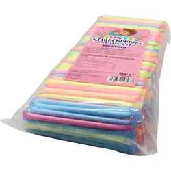 KARNEVAL FASCHING WURFMATERIAL 500 stk. BRAUSE PULVER - Fruchtgummis/Lakritze - 500 bunte Neon Pulver Halme, ideal für Karneval und Fasching, sorgen für Süßwarennostalgie und Spaß bei Groß und Klein.