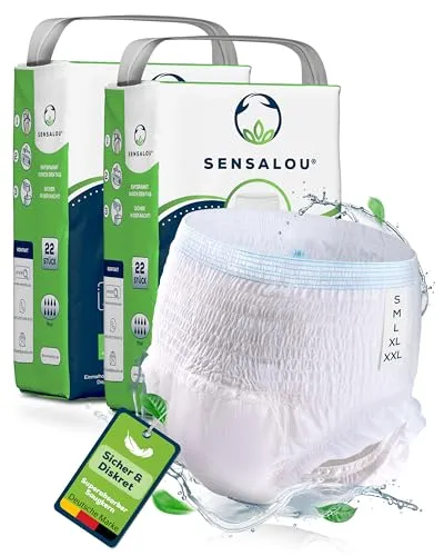 Sensalou InkontinenzSlip Erwachsene Unterwäsche PullUps für Männer und Frauen - Inkontinenzeinlagen, innovatives Design für diskreten Schutz und hohen Tragekomfort bei Inkontinenz für Erwachsene.