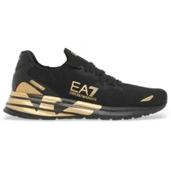 EA7 Damen Schuhe Crusher Distance Knit 2.0 schwarz (44) - Moderne Strickversion des beliebten Crusher Distance Schuhs mit leichtem Obermaterial. PU-Einsätze sorgen für Langlebigkeit, während reflektierende Details die Sichtbarkeit erhöhen. Ideal für lässige Outfits und den täglichen Gebrauch.
