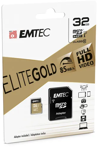 Emtec Micro SD Karte 32GB SDHC Class 10 UHS-I Speicherkarte 80MB/s Memory Card
