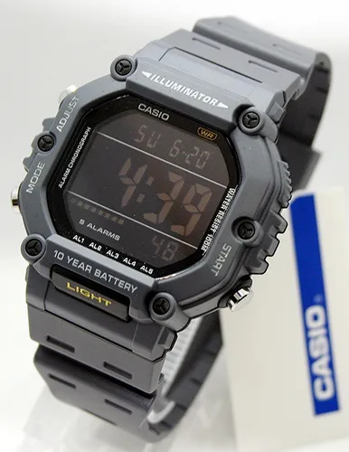 CASIO Collection AE-1600H-8BVEF Herren Armbanduhr - Armbanduhren mit digitaler Anzeige, 10 Jahre Batterielaufzeit, Timer und LED Licht - ideal für Sport und Alltag.