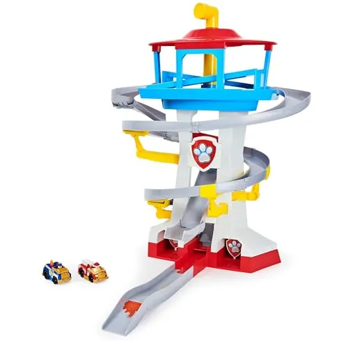 PAW PATROL 6058281 - True Metal Adventure Bay Spielset - Motorfahrzeugspielset mit 2 exklusiven Metallfahrzeugen von Chase und Marshall, ideal für actionreiche Abenteuer und kompatibel mit der PAW Patrol True Metal Produktlinie.