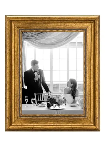 CABBEL Bilderrahmen 18x24 cm Gold – Barock Vintage Rahmen im Antik Look für Poster, Fotos & Urkunden – Mit bruchsicherem Acrylglas – Dekorativ & Elegant – Perfekt für Wohnzimmer, Büro oder Galerie