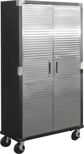Primaster Lagerschrank Metallschrank 183x90x46cm - Robuster Metallschrank mit einer Tragfähigkeit von bis zu 250 kg, ideal für Werkstätten und Büros, bietet viel Stauraum für Werkzeuge und Akten.