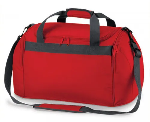 BagBase BG200 Freestyle Holdall - Classic Red - Reisetasche aus robustem 600D Polyester mit abnehmbarem, gepolstertem Schultergurt und 26 Litern Volumen. Ideal für Reisen oder Sport!