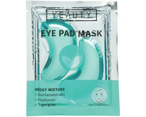 YEAUTY Veggy Mixture Eye Pad Mask - Augenmasken mit feuchtigkeitsspendendem Gurken- und Hyaluronserum, die Schwellungen reduzieren und die Haut intensiv mit Feuchtigkeit versorgen. Ideal für strahlende Augen!