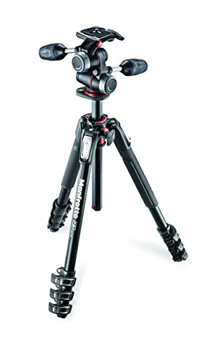 Manfrotto MK190XPRO4-3W Stativ mit 3-Wege-Neiger - Professionelles Stativ für Fotografen, flexibel einstellbar und stabil, ideal für Landschafts- und Portraitaufnahmen.
