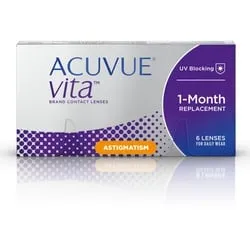 Acuvue Vita for ASTIGMATISM 6er von Johnson & Johnson mit HydraMax - Kontaktlinsen mit HydraMax-Technologie für langanhaltende Feuchtigkeit und hohen Tragekomfort, ideal für astigmatische Augen.