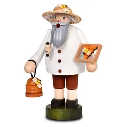 KWO Dekofigur Holzfigur - Räuchermann Bienenzüchter, 18cm - Handgefertigte Holzkunst aus der KWO Werkstatt. Diese charmante Dekofigur bringt eine besondere Atmosphäre in Ihr Zuhause. Ideal für Liebhaber traditioneller Handwerkskunst.