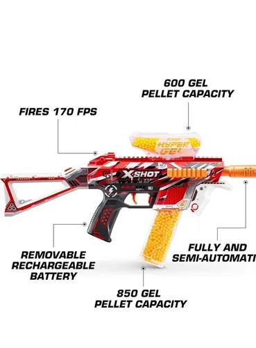 X-Shot Hyper Blaster Trace Fire mit 10.000 Kugeln - Schaumstoff-Blaster für actionreiche Spiele, mit 10.000 Kugeln und blendfreier Oberfläche – perfekt für kreative Abenteuer und als Geschenk!