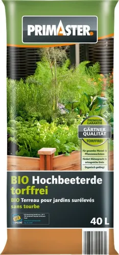 Primaster Bio Hochbeeterde 40 L torffrei  Erde