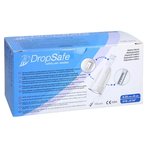SICHERHEITS-PEN-NADELN DropSafe 31 Gx8 mm 100 St