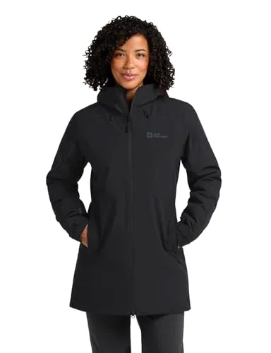 Jack Wolfskin Heidelstein Insulated Damen Mantel - Schwarz - Größe S - Funktionsjacke für Damen, wärmeisolierend und ideal für kalte Tage im Freien.